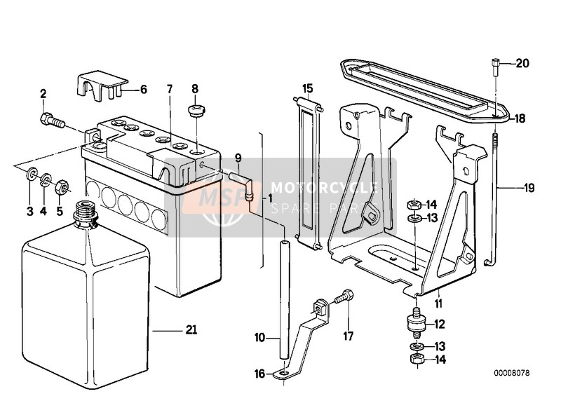 BMW R 65 (20KW) 1994 Batteria per un 1994 BMW R 65 (20KW)