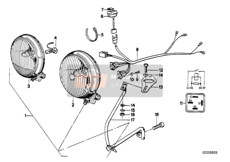 61121244422, Kabelsatz Zusatzscheinwerfer, BMW, 0