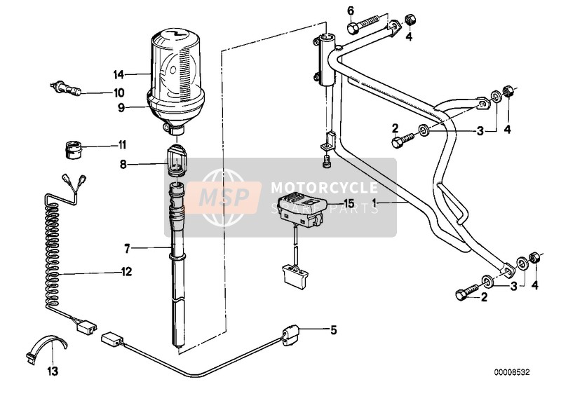 BMW R 65 (20KW) 1991 PRIORITY VEHICLE LIGHT 2 for a 1991 BMW R 65 (20KW)