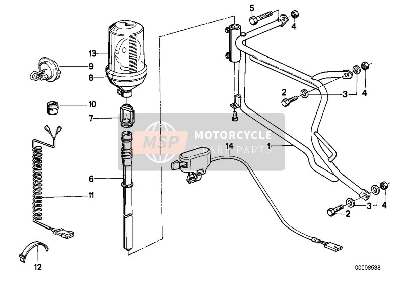 BMW R 65 (20KW) 1990 Señal intermitente omnidireccional para un 1990 BMW R 65 (20KW)