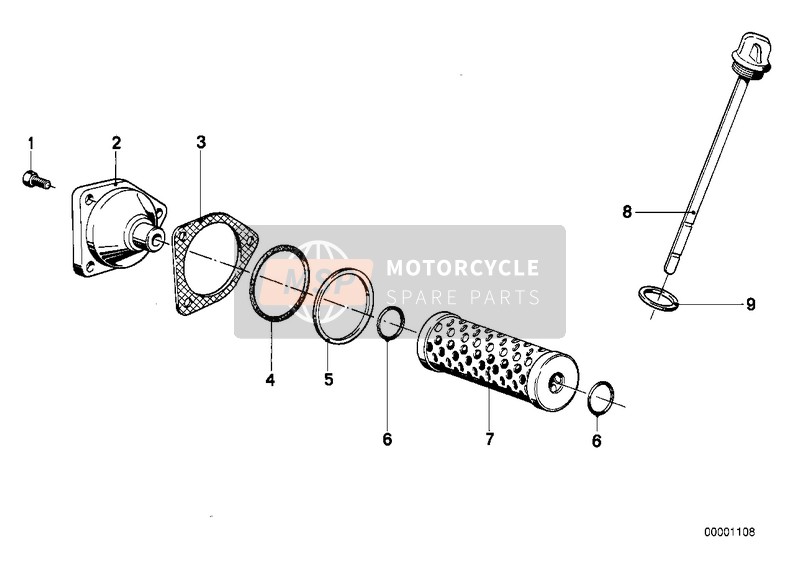 BMW R 65 (20KW) 1992 Ölfilter, Messtab für ein 1992 BMW R 65 (20KW)