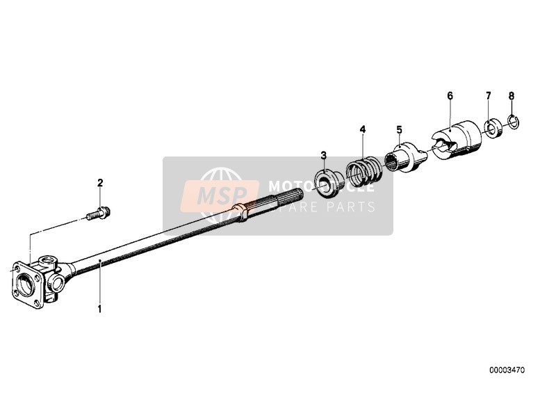 BMW R 65 (20KW) 1990 DRIVE SHAFT 2 for a 1990 BMW R 65 (20KW)