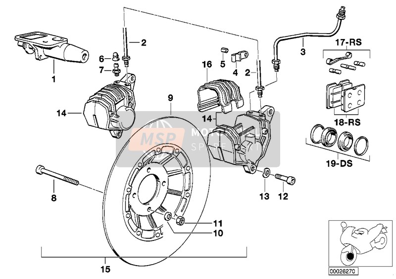 BMW R 65 (20KW) 1984 Nachrüstsatz Doppelscheibenbremse für ein 1984 BMW R 65 (20KW)