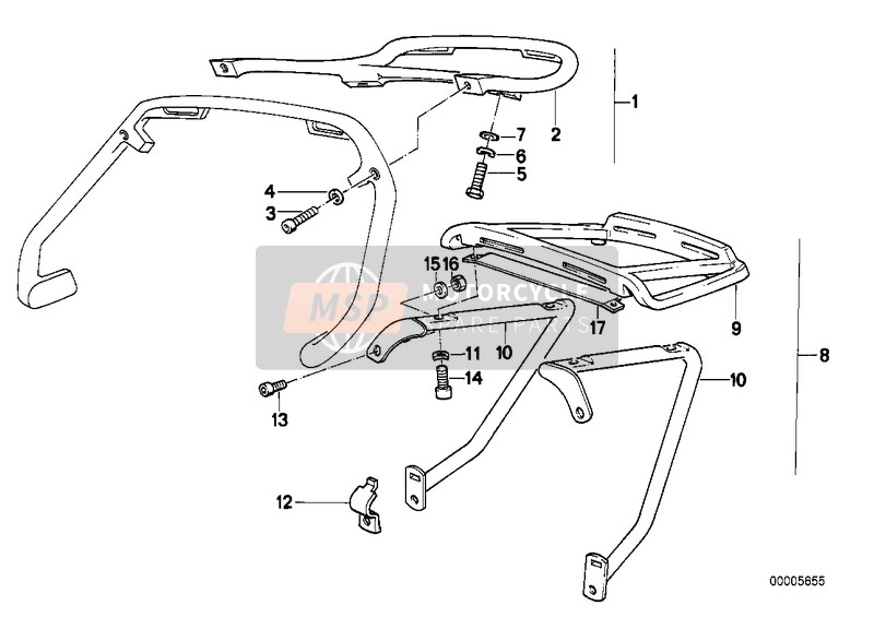 BMW R 65 (20KW) 1993 SET LUGGAGE CARRIER for a 1993 BMW R 65 (20KW)