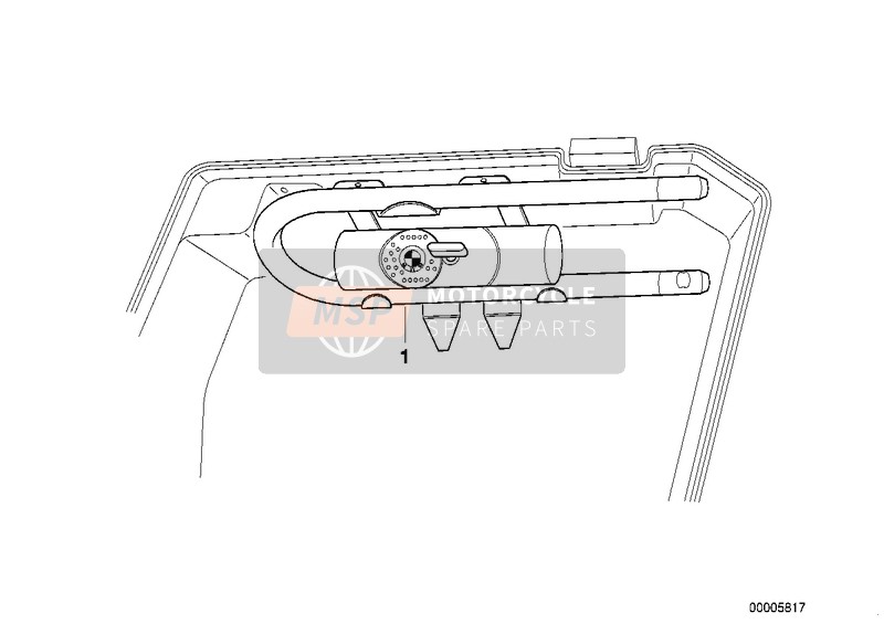 BMW R 65 (35KW) 1989 BOW-TYPE LOCK INSTALLATION SET for a 1989 BMW R 65 (35KW)