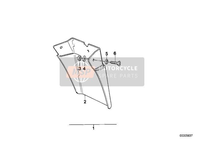 BMW R 65 (35KW) 1989 Set spatbord achter voor een 1989 BMW R 65 (35KW)