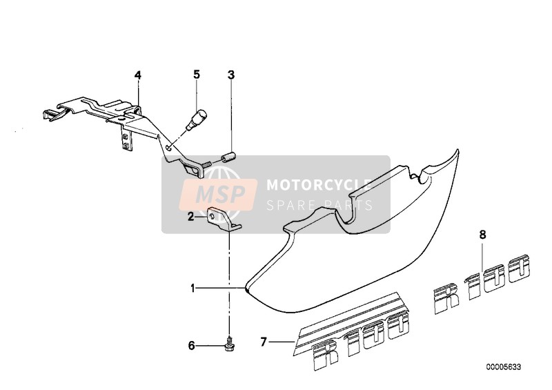 BMW R 65 (35KW) 1985 BATTERY COVER for a 1985 BMW R 65 (35KW)