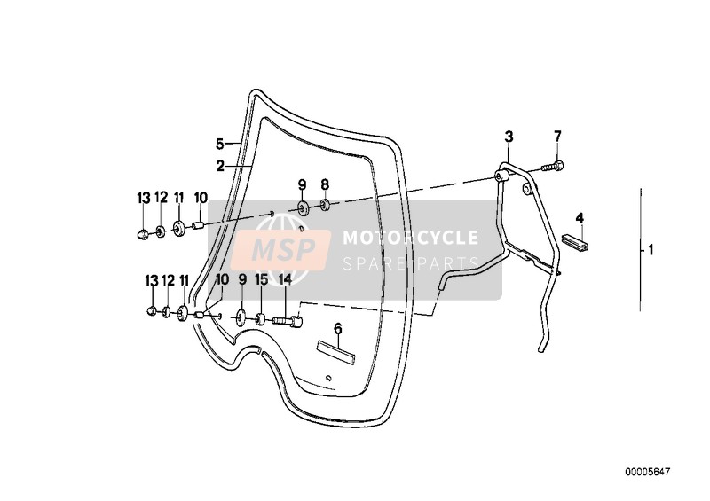 BMW R 65 (35KW) 1990 Windscherm voor een 1990 BMW R 65 (35KW)