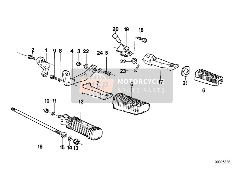 BMW R 65 (35KW) 1990 FOOTREST for a 1990 BMW R 65 (35KW)