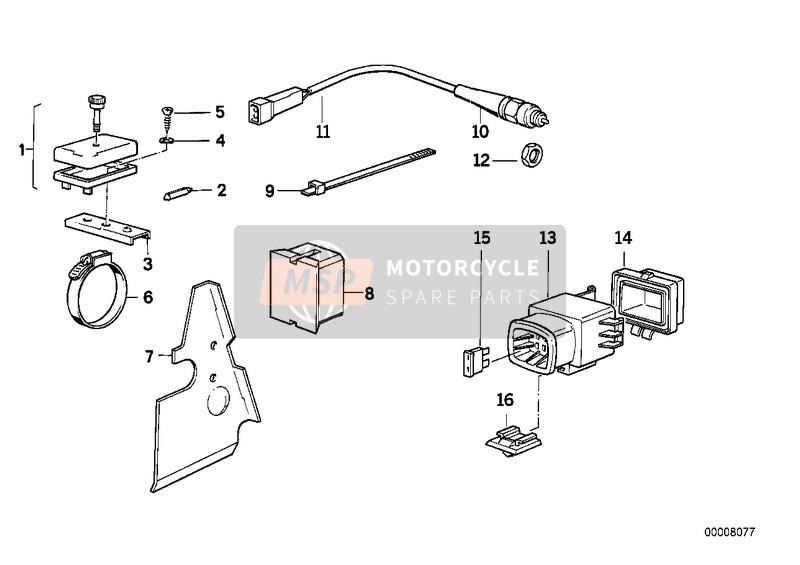 BMW R 65 (35KW) 1990 Scatola fusibili / Interruttore stop luce per un 1990 BMW R 65 (35KW)