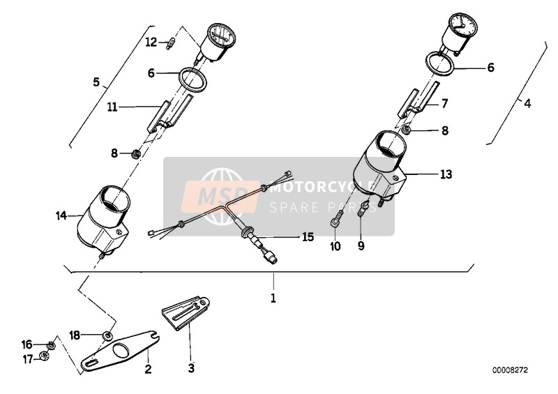 BMW R 65 (35KW) 1990 ADDITIONAL INSTRUMENTS for a 1990 BMW R 65 (35KW)