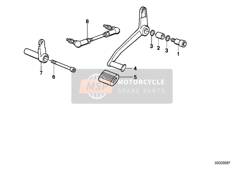 BMW R 65 (35KW) 1987 Levier de vitesses pour un 1987 BMW R 65 (35KW)