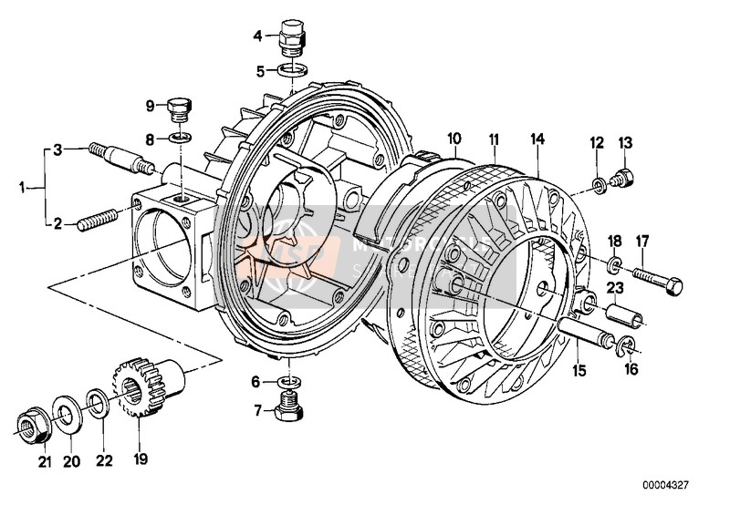 BMW R 65 (35KW) 1990 Mécanisme pont AR-Carter/Couvercle pour un 1990 BMW R 65 (35KW)