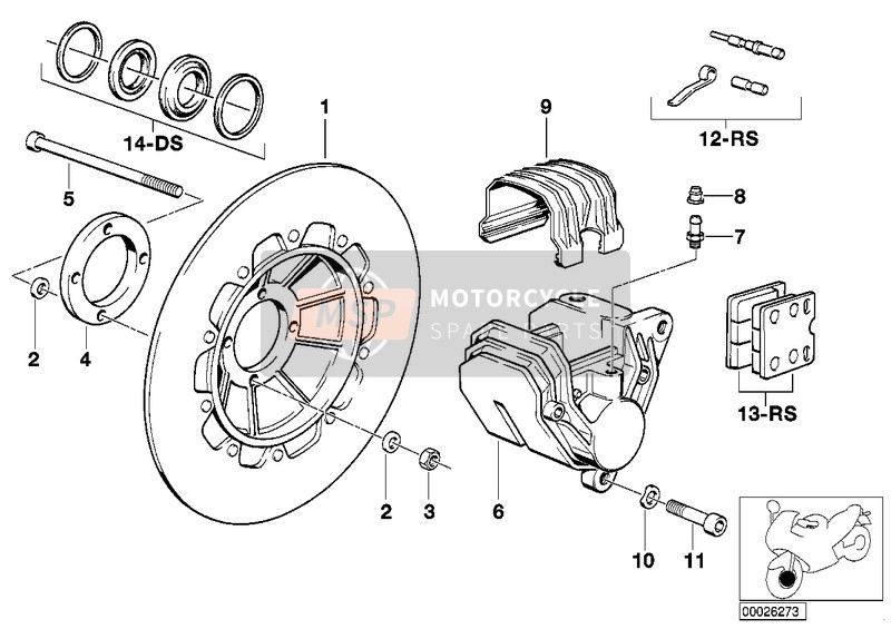 BMW R 65 (35KW) 1985 FRONT BRAKE 1.DISK for a 1985 BMW R 65 (35KW)