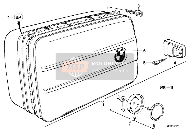 BMW R 65 (35KW) 1990 SET MOTOCASE BLACK for a 1990 BMW R 65 (35KW)