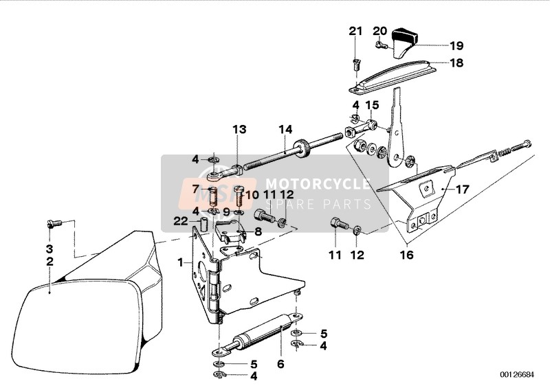 BMW R 65 RT SF 1994 Revestimiento tapa para un 1994 BMW R 65 RT SF