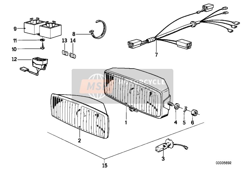 BMW R 65 RT SF 1992 Faro supplementare per un 1992 BMW R 65 RT SF