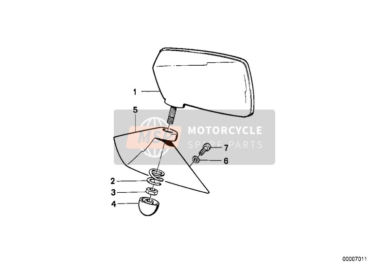 BMW R 65 RT SF 1984 Miroir pour un 1984 BMW R 65 RT SF