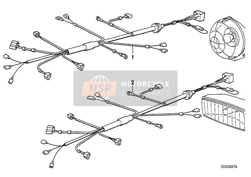 61121244484, Jeu D.Cable Sirene/plaque De Police, BMW, 0