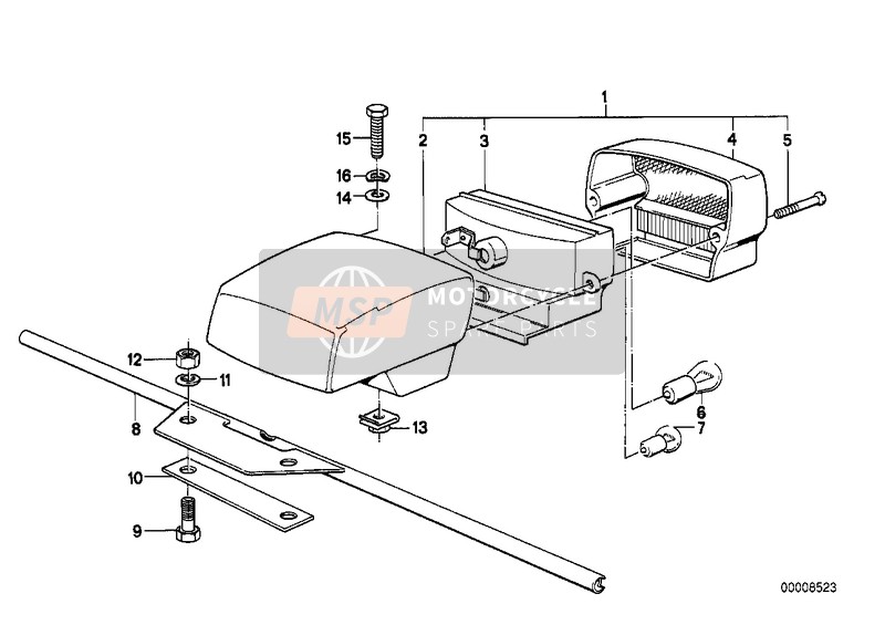 BMW R 65 RT SF 1984 Luz trasera para un 1984 BMW R 65 RT SF