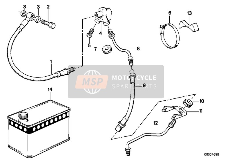 BMW R 65 RT SF 1995 Frein de roue av-conduite de frein pour un 1995 BMW R 65 RT SF