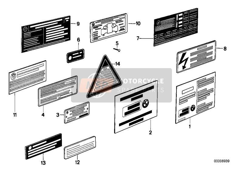 51141459227, Label "Battery", BMW, 1