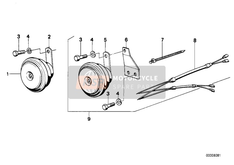 BMW R 80 1994 klaxon pour un 1994 BMW R 80