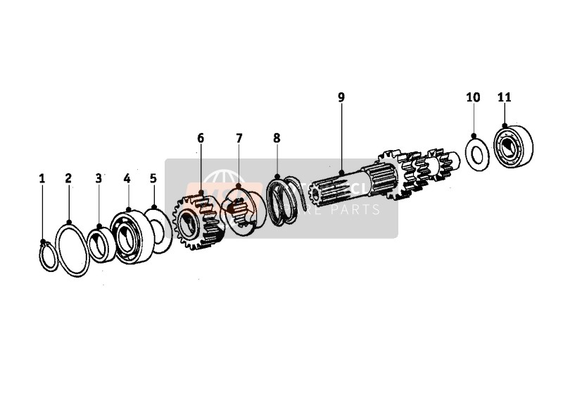 BMW R 67/2/3 1952 Gear Transmission 1 for a 1952 BMW R 67/2/3