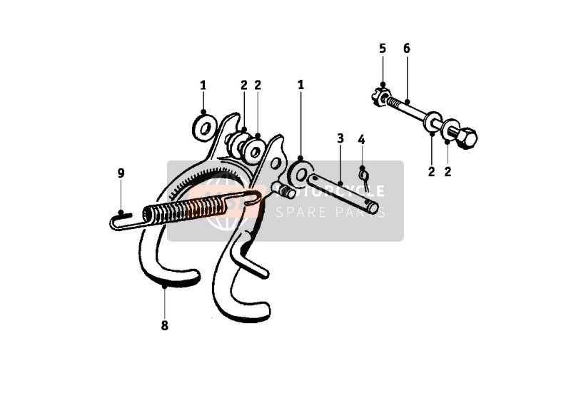 BMW R 67/2/3 1952 Caballete central para un 1952 BMW R 67/2/3