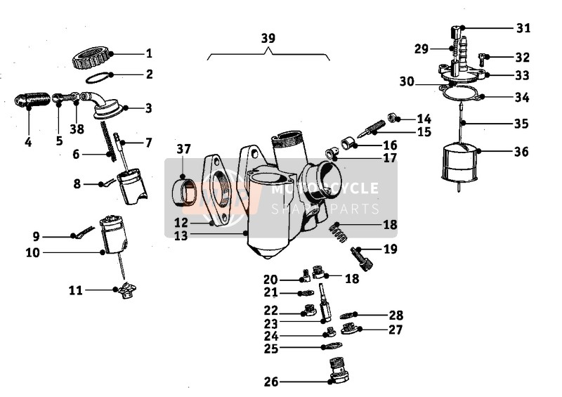 BMW R 67/2/3 1953 CARBURETOR 1 for a 1953 BMW R 67/2/3