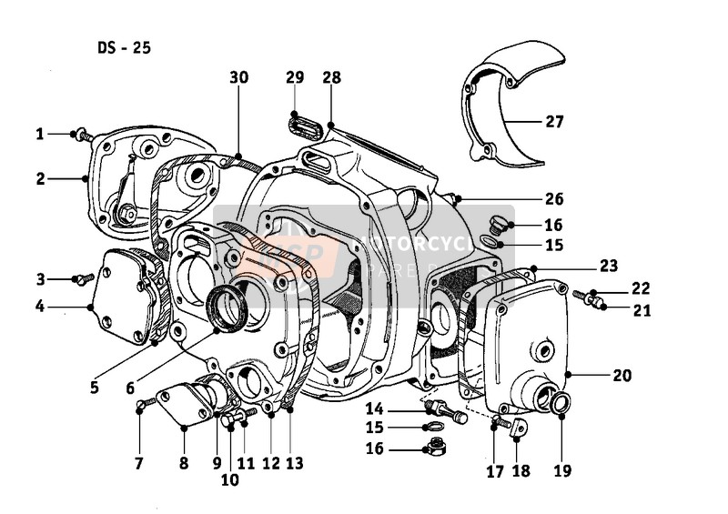 BMW R 67/2/3 1953 Transmisión de engranajes 3 para un 1953 BMW R 67/2/3