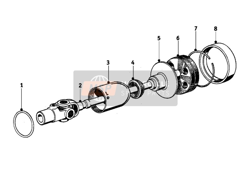 BMW R 67/2/3 1953 Eje de accionamiento para un 1953 BMW R 67/2/3