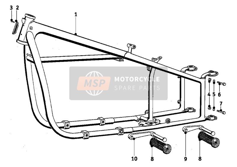 BMW R 67/2/3 1953 Cadre avant pour un 1953 BMW R 67/2/3