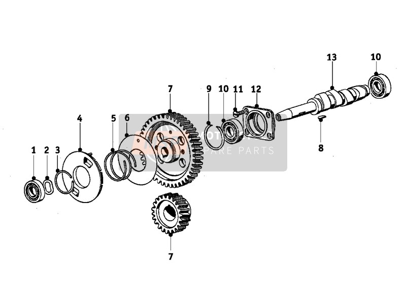 BMW R 68 1952 CAMSHAFT 2 for a 1952 BMW R 68