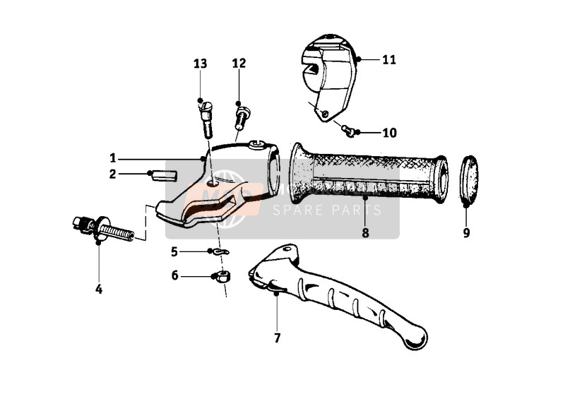 BMW R 69 S 1964 Griffeinheit links für ein 1964 BMW R 69 S