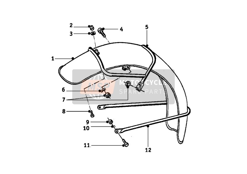 BMW R 69 S 1966 Roue AV - garde-boue 1 pour un 1966 BMW R 69 S