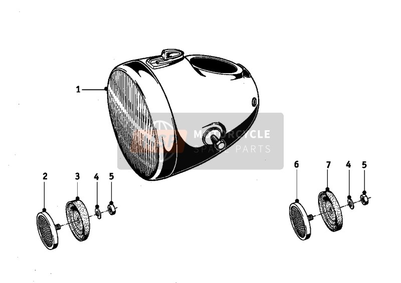 BMW R 69 S 1963 Faro para un 1963 BMW R 69 S