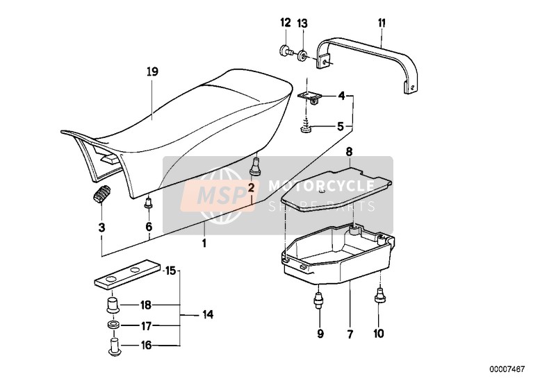 BMW R 100 GS 1986 Asiento de banco para un 1986 BMW R 100 GS