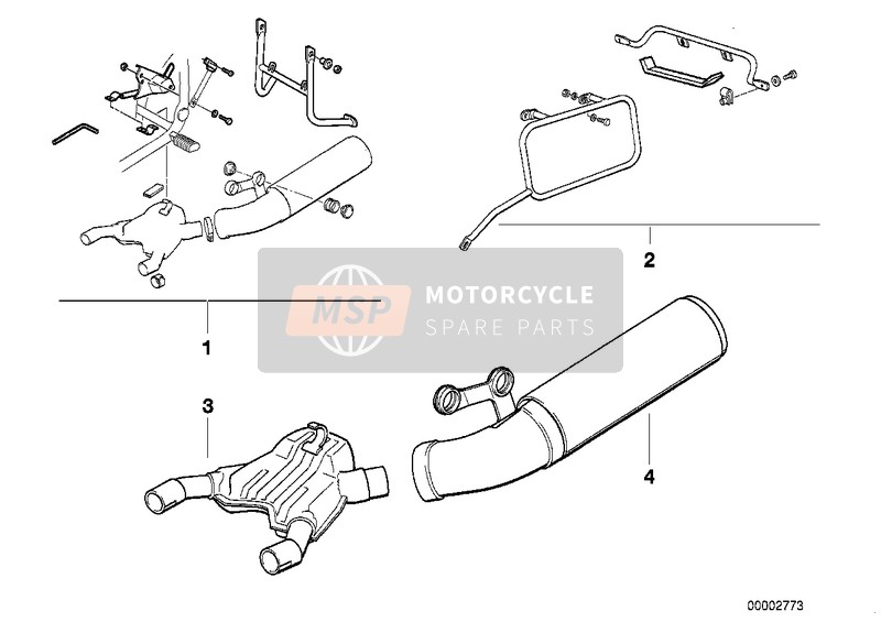 BMW R 100 GS 1986 Kit de modification échappement bas pour un 1986 BMW R 100 GS