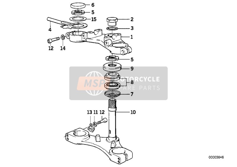 BMW R 100 GS 1987 Gabelbrücke für ein 1987 BMW R 100 GS