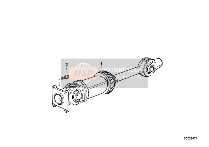 BMW R 100 GS 1986 Arbre de transmission 1 pour un 1986 BMW R 100 GS