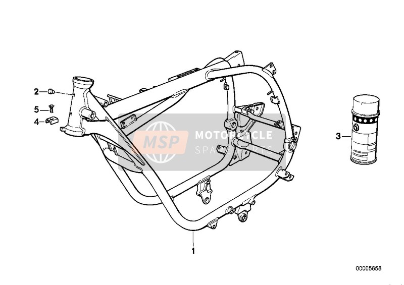 BMW R 100 GS 1989 Telaio anteriore per un 1989 BMW R 100 GS