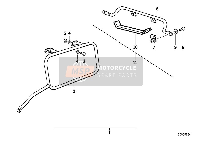 BMW R 100 GS 1988 Jeu de support de coffre pour un 1988 BMW R 100 GS