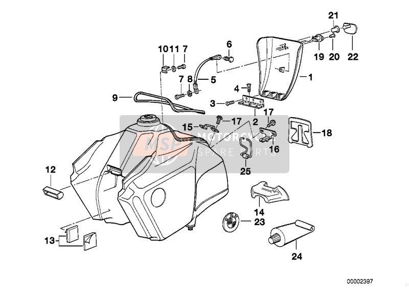 FUEL TANK MOUNTING PARTS PD