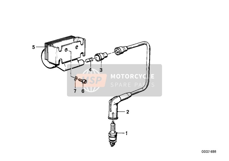 BMW R 80 GS 1996 Zündkerze/Zündkabel/Zündspule für ein 1996 BMW R 80 GS