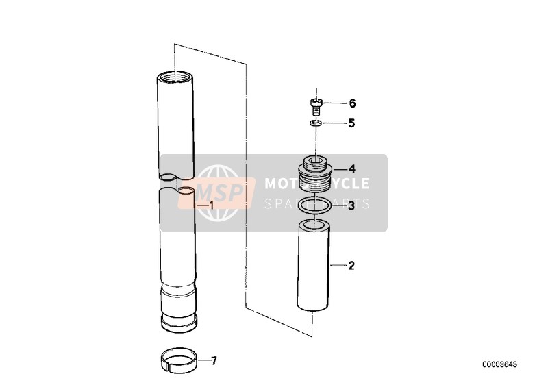 BMW R 80 GS 1995 STANCHION for a 1995 BMW R 80 GS