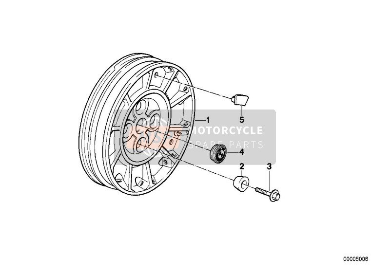 BMW R 80 GS 1989 WHEEL HUB REAR for a 1989 BMW R 80 GS