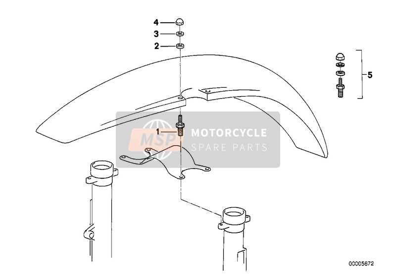 BMW R 80 GS 1991 Garde boue avant bas/fixation pour un 1991 BMW R 80 GS