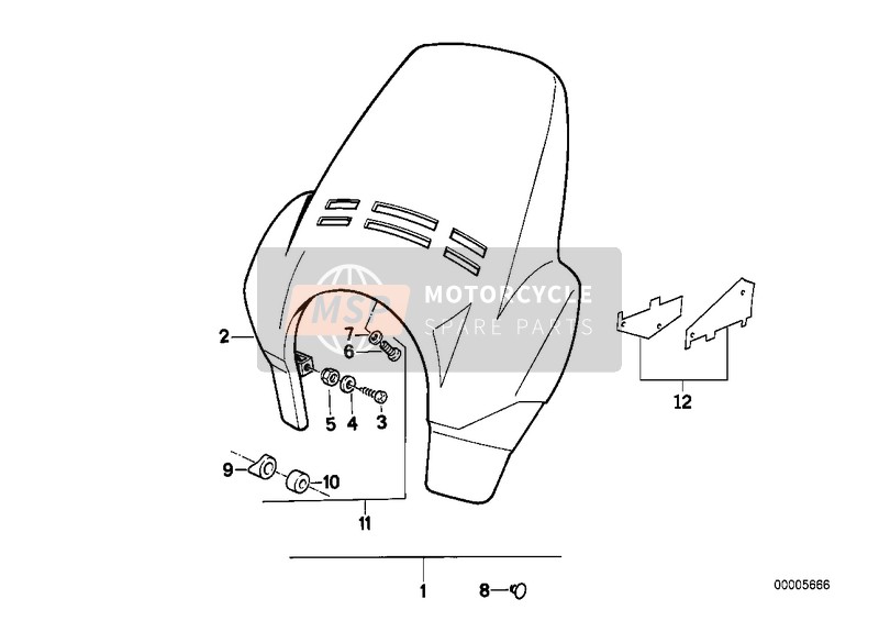 BMW R 80 GS 1995 RETROFIT KIT, SLIPSTREAM DEFLECTOR for a 1995 BMW R 80 GS