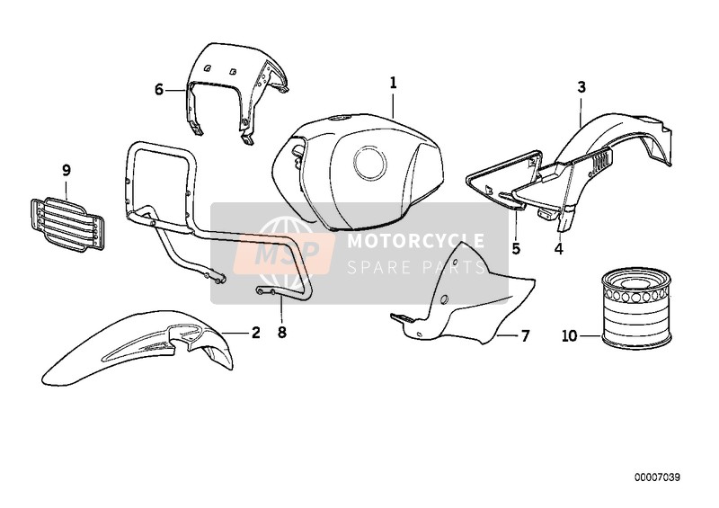 BMW R 100 GS 1991 Pieces peintes en samtviolet 692 pour un 1991 BMW R 100 GS